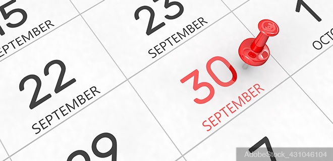 Wichtige Termine zum 30. September